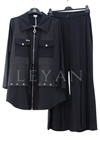 Orhan Store Kuşgözü Detaylı Cepli Takım- LYN03848 Siyah