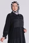 Behrem Qupra Elbise- LYN04380 Siyah