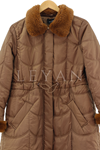Armine Trend Kürklü Kapitone Mont- LYN01718 Taba