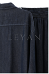 Denim Tensel Takım- LYN04397 Koyu Mavi