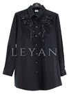 Orhan Store Taş İşlemeli Gömlek- LYN04401 Siyah