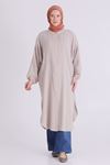 Behrem Dikiş Detaylı Tunik- LYN04388 Taş