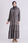 Behrem Yelekli Elbise - LYN04408 Duman Gri
