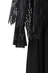 Orhan Store Güpür Detaylı Elbise- LYN04410 Siyah