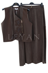 Orhan Store Yelekli Takım- LYN04398 Kahve