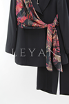 Orhan Store Fularlı Blazer Takım- LYN04425 Siyah