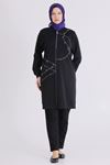 Behrem Zımba Detaylı Tunik- LYN04429 Siyah