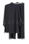Dule Pullu Tunik Pantolonlu Takım- LYN04441 Siyah