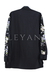 My312 Önü İşlemeli Ceket- LYN04447 Siyah