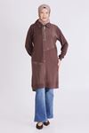 Behrem Paraşüt Detaylı Tunik- LYN04456 Kahve