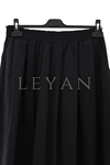 Sentez Ely Beli Lastikli Etek- LYN04479 Siyah