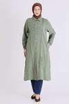 Behrem İşlemeli Tunik - LYN04406 Yeşil