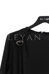 Fuat Gürşen Broşlu Şifonlu Bluz- LYN04501 Siyah