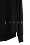 Fuat Gürşen Broşlu Şifonlu Bluz- LYN04501 Siyah