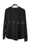 Fuat Gürşen Broşlu Şifonlu Bluz- LYN04501 Siyah
