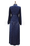 Orhan Store Kolları Detaylı Elbise- LYN04505 Lacivert