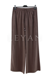 Sentez Ekvator Yanı Nervürlü Geniş Paça Pantolon- LYN04502 Kahve
