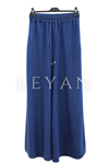 Sentez Mie Tensel Geniş Paça Pantolon- LYN04507 Mavi