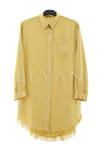 Püskül Detaylı Tensel Gömlek- LYN04528 Sarı