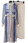 Orhan Store Renkli Çizgili Takım- LYN04539 İndigo