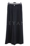 Sentez Abelia Kısa Geniş Paça Pantolon- LYN04542 Siyah