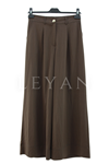 Sentez Abelia Kısa Geniş Paça Pantolon- LYN04542 Kahve