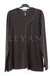 Defrina Zincir Detaylı Bluz- LYN04543 Kahve