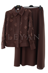 Orhan Store Püskül Detaylı Takım- LYN04547 Kahve