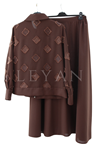 Orhan Store Püskül Detaylı Takım- LYN04547 Kahve