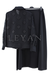 Orhan Store Püskül Detaylı Takım- LYN04547 Siyah
