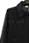 Orhan Store Püskül Detaylı Takım- LYN04547 Siyah