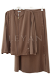 Defrina Fermuarlı Takım- LYN04549 Kahve