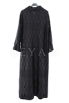 Orhan Store Taşlı Güpürlü Ferace- LYN04578 Siyah