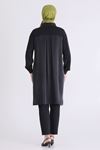 Behrem İşlemeli Tunik- LYN04588 Siyah