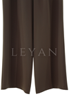 Sentez Zirve Palazzo Pileli Geniş Paça Pantolon- LYN04592 Kahve