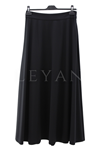 Sentez Rozie Yanı Fermuarlı Kloş Etek- LYN04596 Siyah