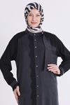 Behrem Güpür Detaylı Tunik- LYN04619 Siyah