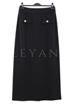 Sentez Nora Cepli Dar Etek-LYN04633 Siyah