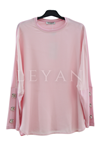 Fuat Gürşen Çizgili Bluz-LYN04636 Pembe