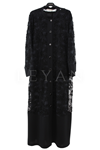Dule Dantelli Elbise Takım-LYN04637 Siyah