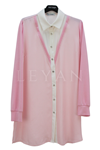 Fuat Gürşen Çizgili Tunik- LYN04639 Pembe