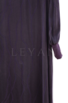 Defrina Dalgalı Jakarlı Qupra Elbise- LYN04652 Mürdüm