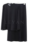Defrina Taşlı Etekli Takım- LYN04653 Siyah