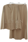 Defrina Fermuarlı Takım- LYN04549 Bej