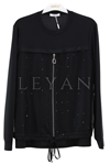 Defrina File Fermuarlı Bluz-LYN04659 Siyah