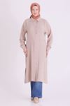 Behrem İşlemeli Tunik- LYN04668 Bej