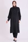 Behrem İşlemeli Tunik- LYN04668 Siyah