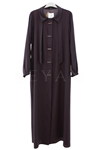 Micca Fermuarlı Ferace- LYN04671 Kahve