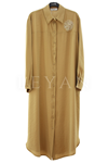 Armine Trend İşleme Detaylı Tunik-LYN04672 Yağ Yeşili