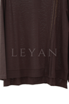 Defrina Taşlı Bluz-LYN04675 Kahve